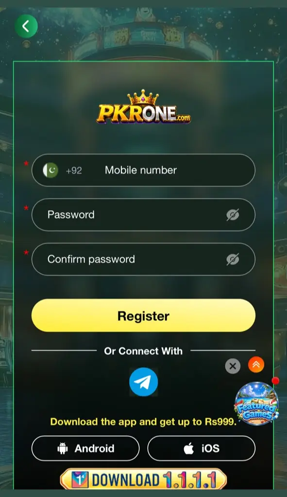 How to Register an PKROne Game Account